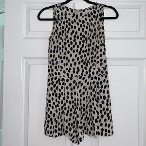 LOFT Romper - Cream with Black Dots - has pockets - Size 0P - Great Condition